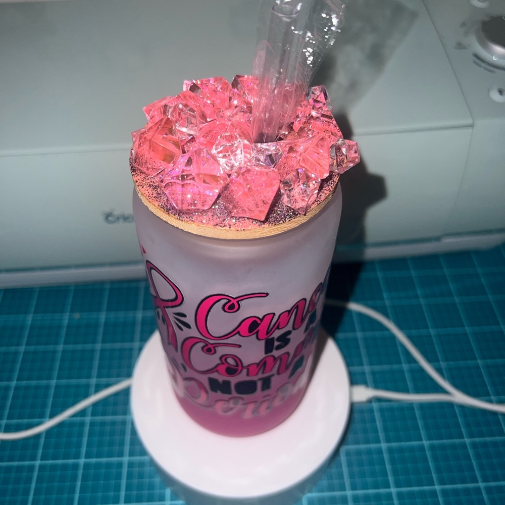 Frosted glass cup